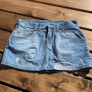 Jean mini skirt
